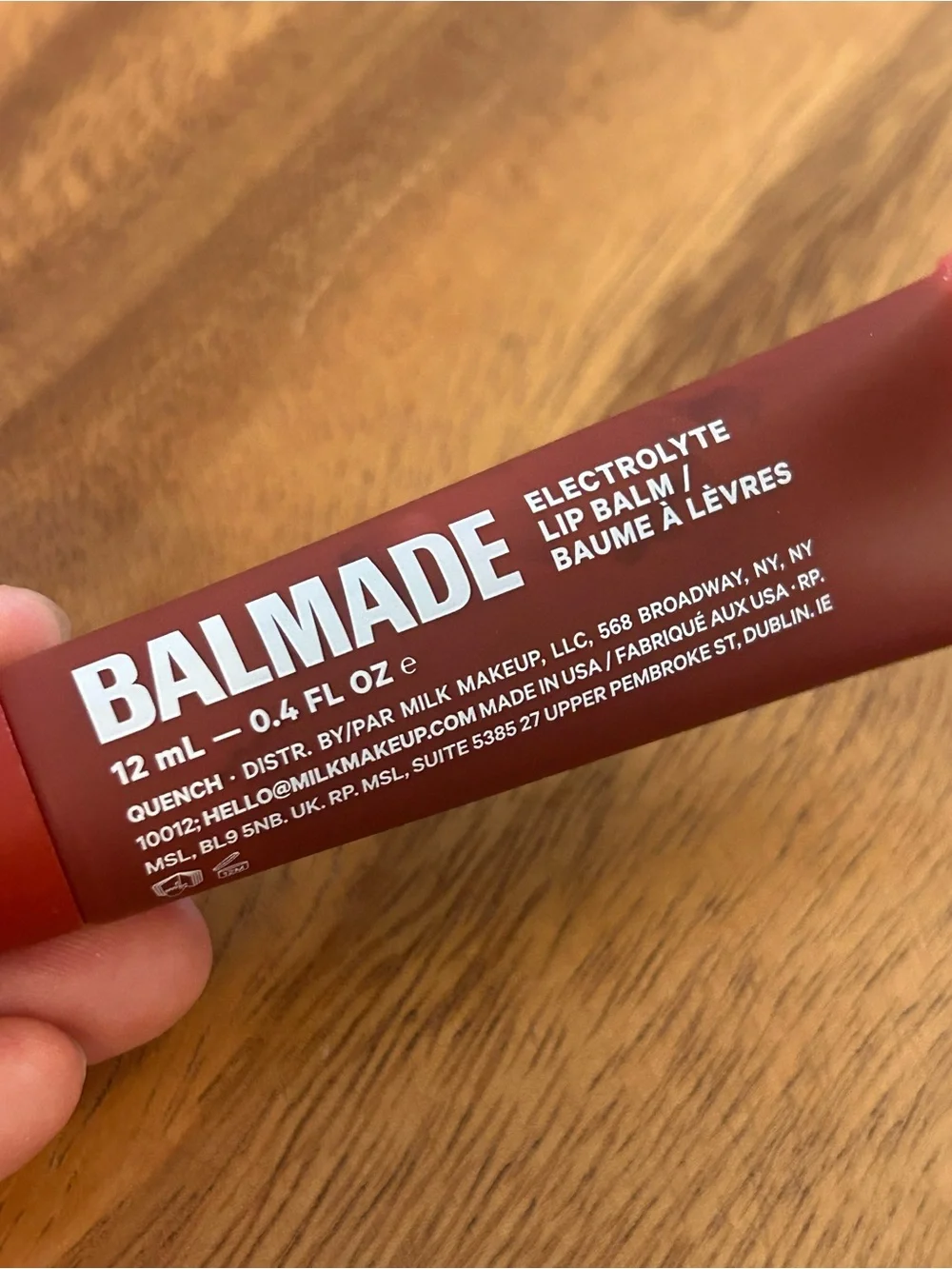 NIB★ Milk Makeup Balmade Hydrating Tinted Lip Balm with Electrolytes in Quench